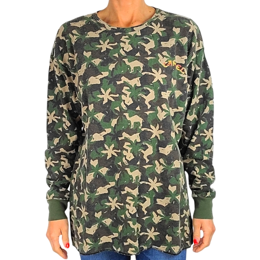 Camel Cigarettes Camo Thermal Shirt Size Large